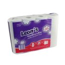 32 Küchenrollen "Leon's" – 3-lagig aus Zellstoff, weiß 51 Blatt pro Rolle